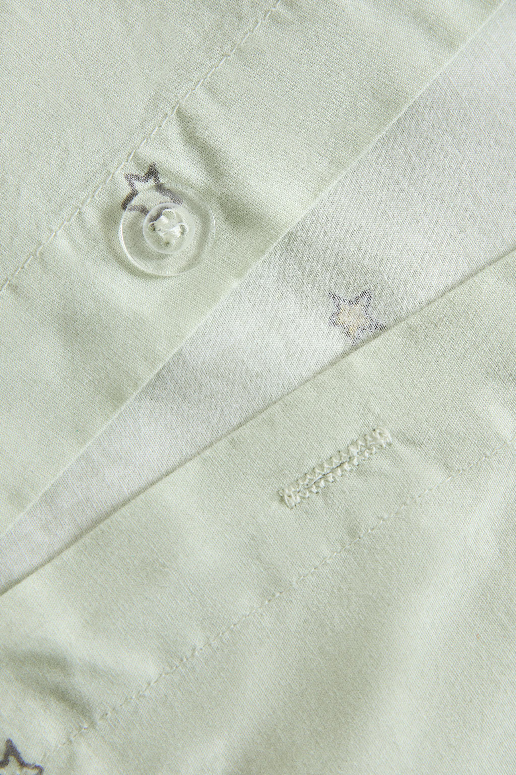 KIDS' COTTON STAR PRINT DUVET COVER
